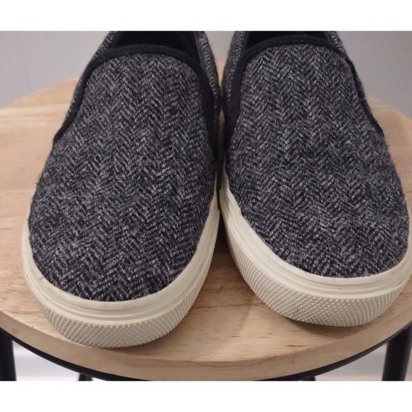 Saint Laurent Paris Gray Wool Black Leather Back Shoes Women's Sz 36 - Picture 9 of 10